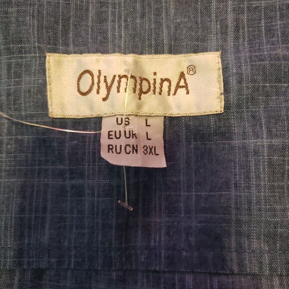 OlympinA Blue Fishing Vest Zip / Pockets Men's Sz L - Picture 3 of 4